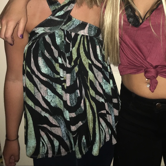 Free People printed flowy tank top - Picture 4 of 4